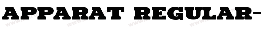 Apparat Regular字体转换